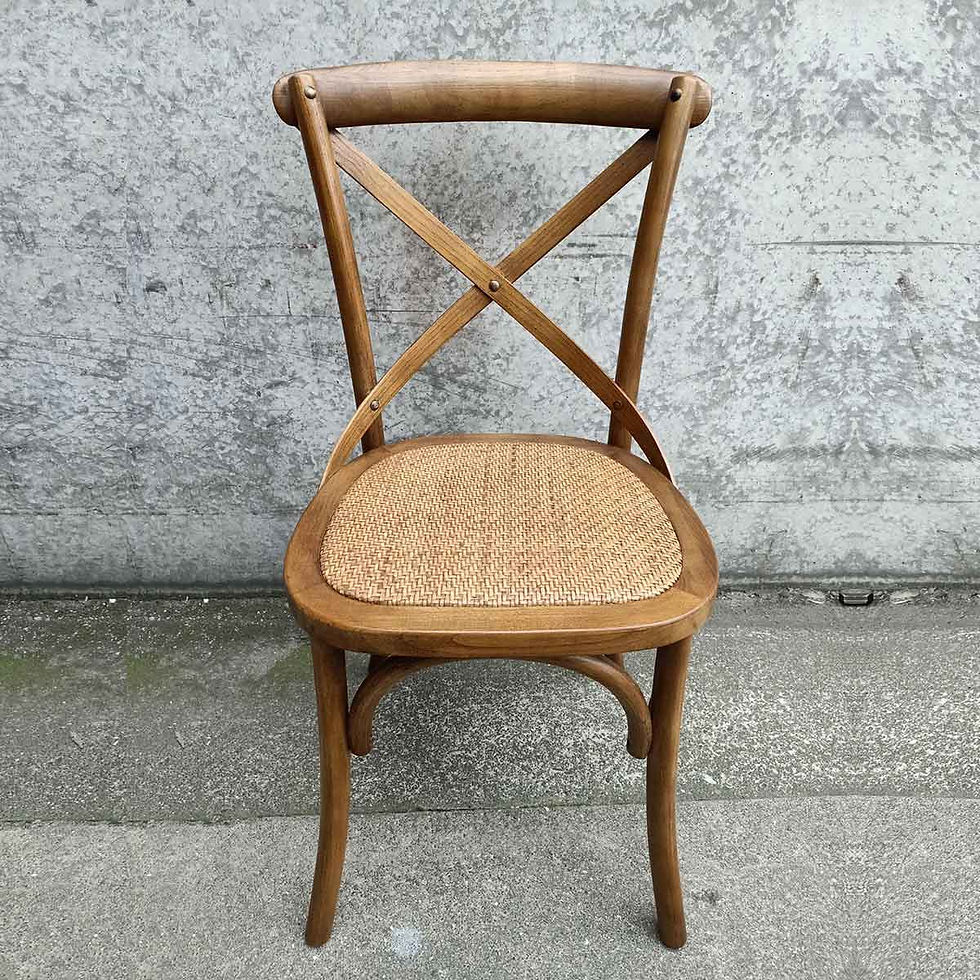 Thumbnail: Cross Back Chair - Antique Oak
