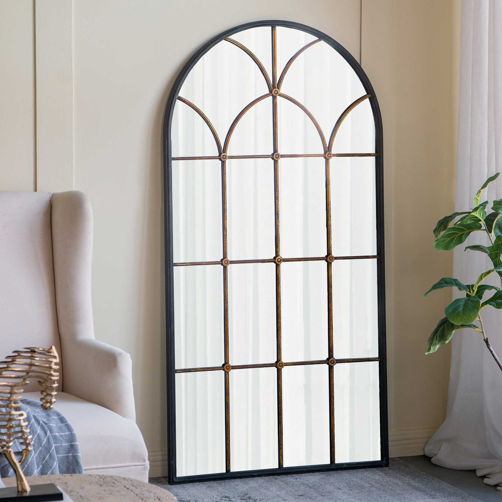 Antiqued Wall Mirror Large
