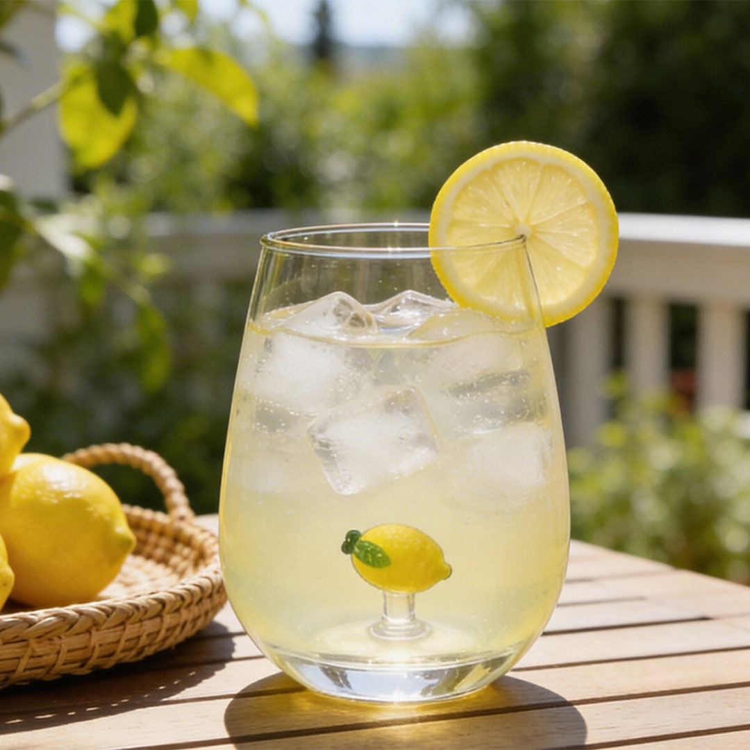 Lemon Wine Glasses set of 2