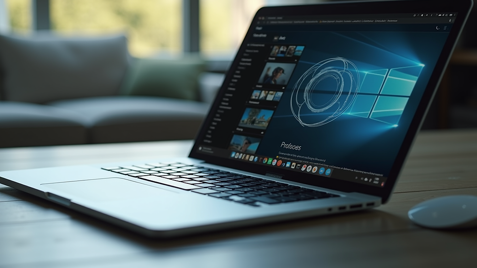 Close-up view of a modern website interface on a laptop