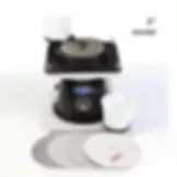 Glass grinder machine with 6" model text, Leponitt Mosaic Cutter, white background.