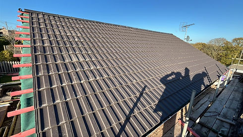 Roof being worked on for a domestic property