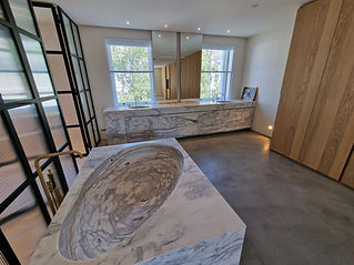 Modern marble bathroom