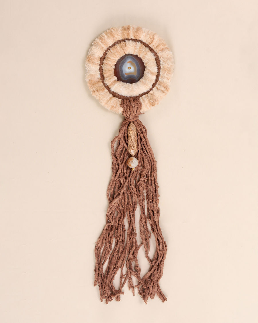 Pulso Ancestral — escultura contemporânea ÂNIMA BRUTA em trama escultórica artesanal em fios de seda, 1m