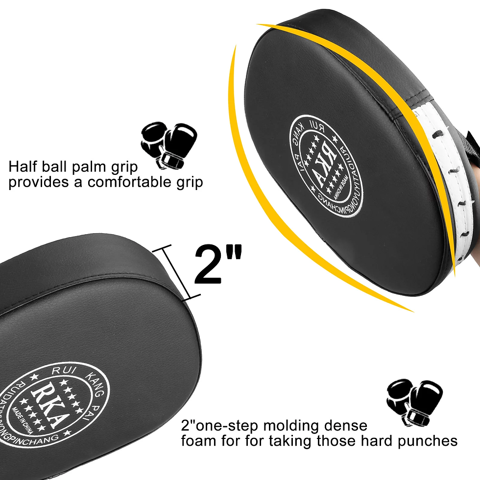 Thumbnail: 2Pcs Boxing Mitts,  MMA Punching Boxing Training Hand Pads PU Leather Punching K