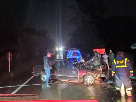 Colisão frontal deixa duas vítimas fatais na BR-392, em São Pedro do Butiá