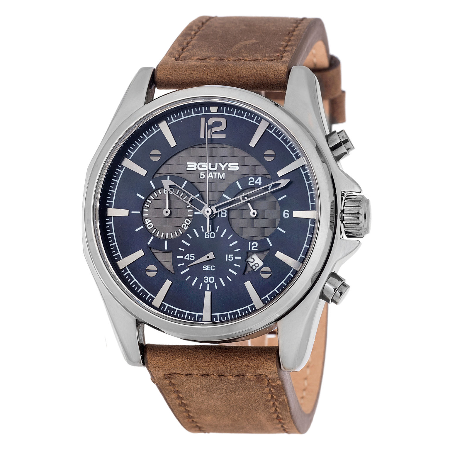 Brown Leather Strap Chronograph