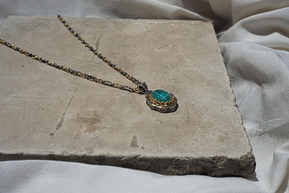 Thumbnail: Hand made sterling silver pendant necklace