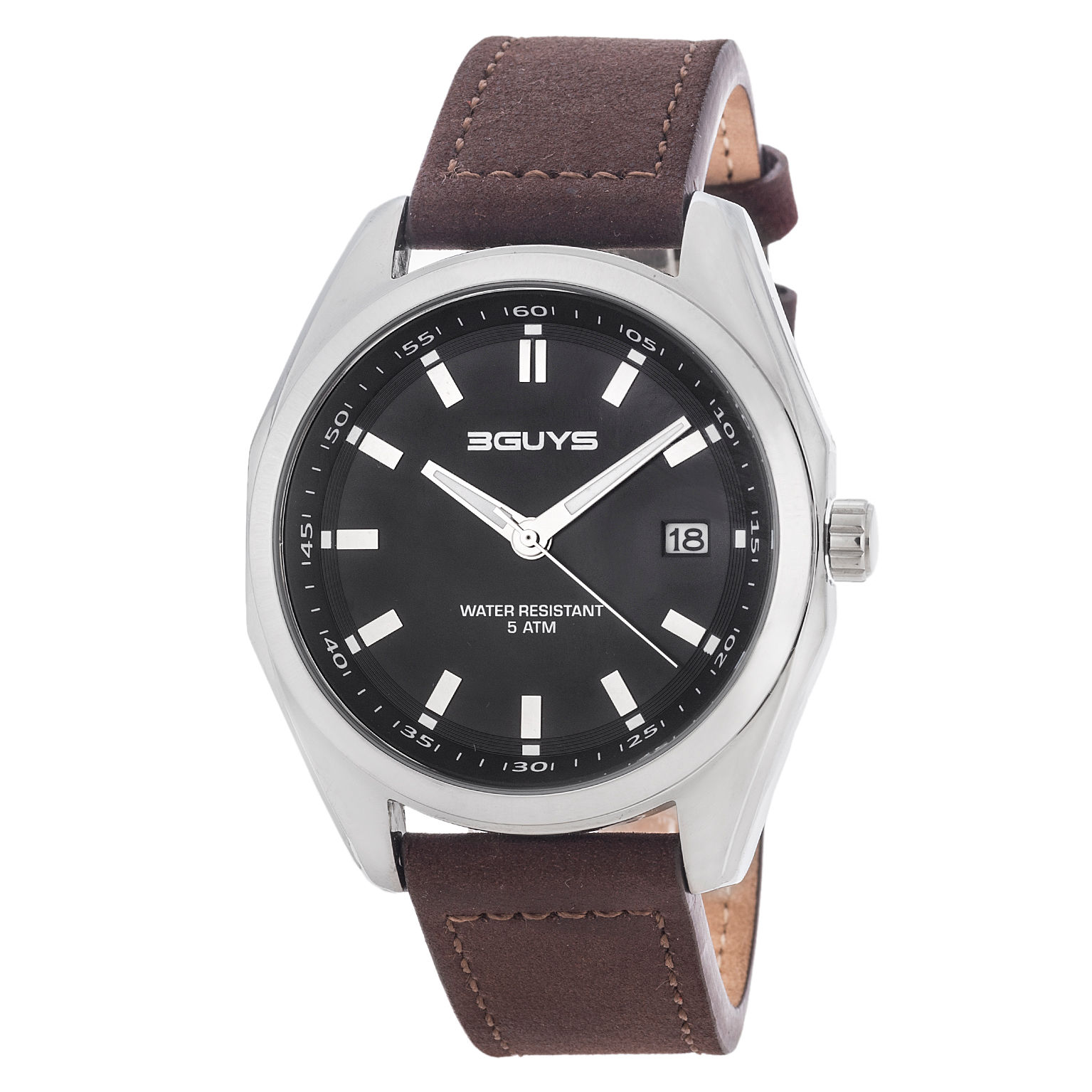 Brown Leather Strap Watch
