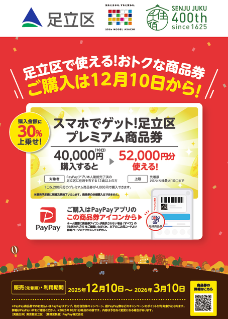足立区プレミアム商品券2025