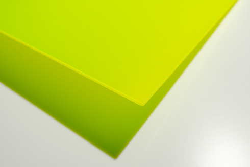 蛍光イエローパールのアクリル板