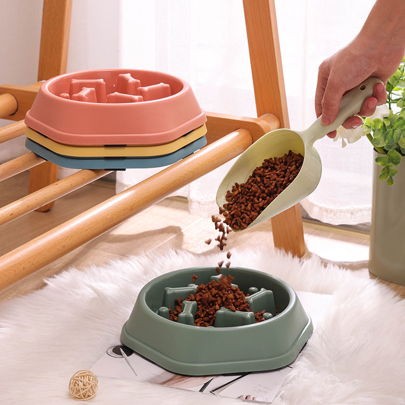 Thumbnail: Pet Cat Dog Slow Food Bowl Fat Help Healthy Round Anti-choking Thickened And Non