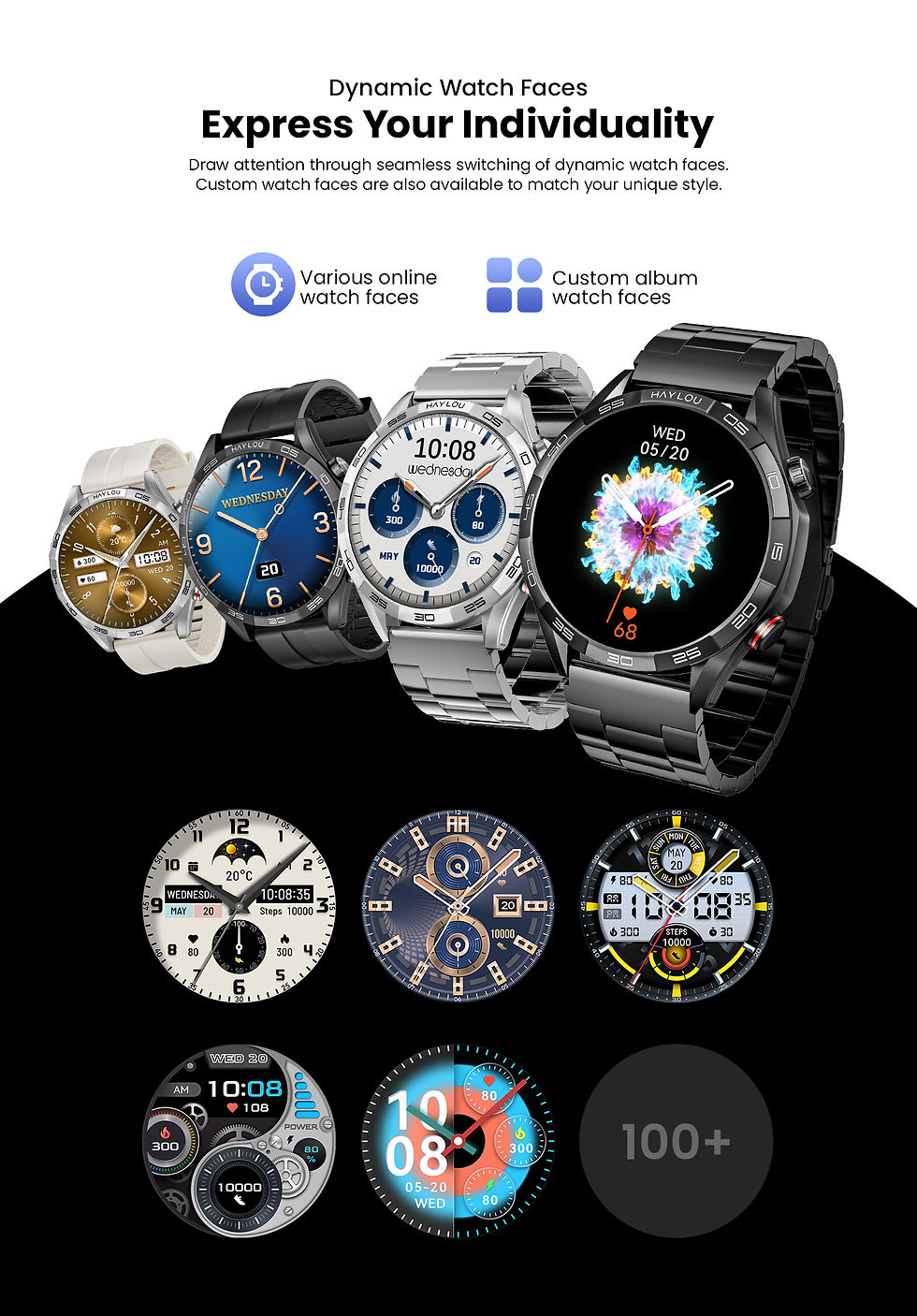 Thumbnail: HAYLOU Solar 5 Voice Calling Smartwatch 1.58'' AMOLED Display 60Hz Smart Watch 2