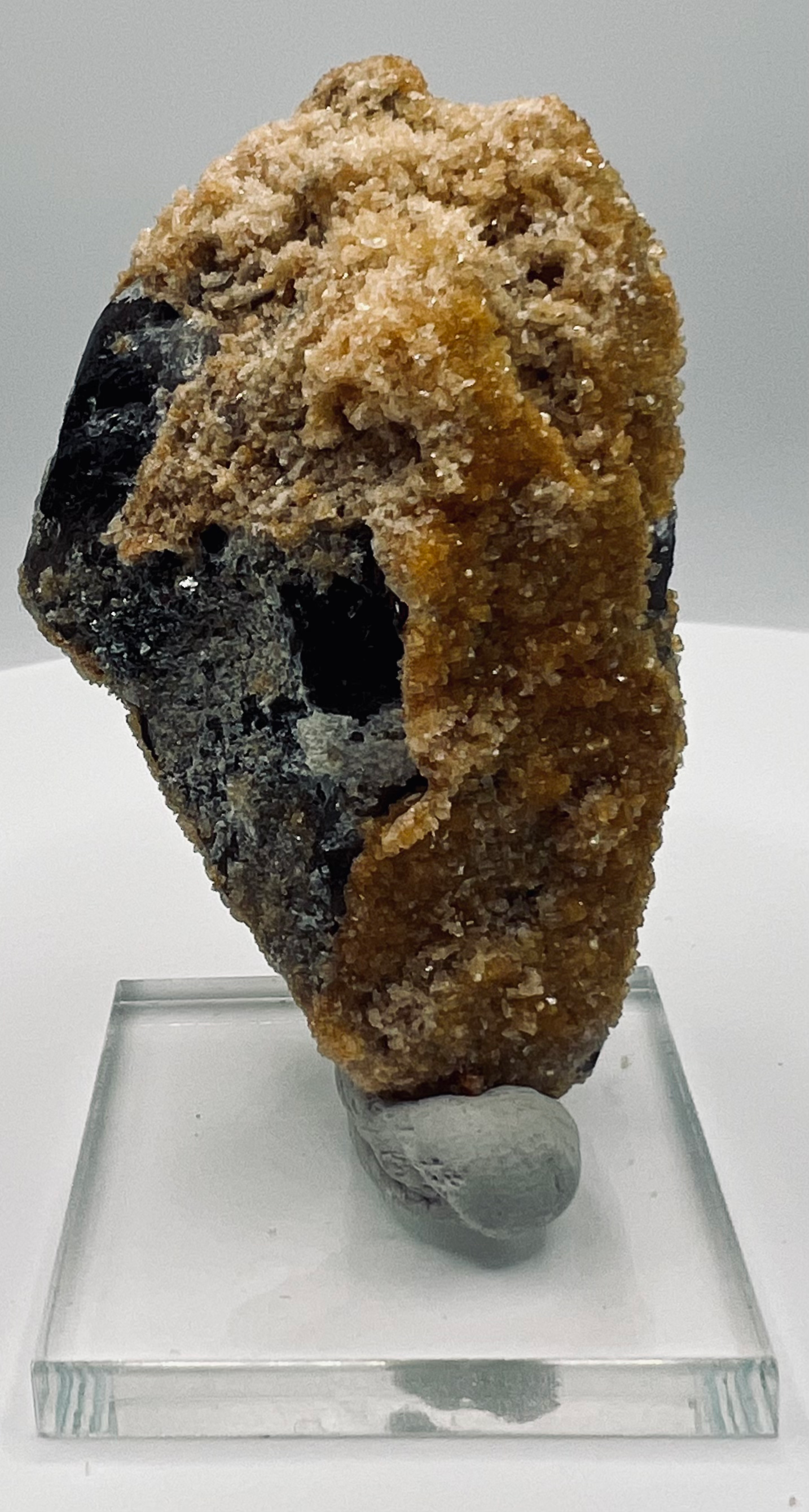 Smoky quartz with zeolite