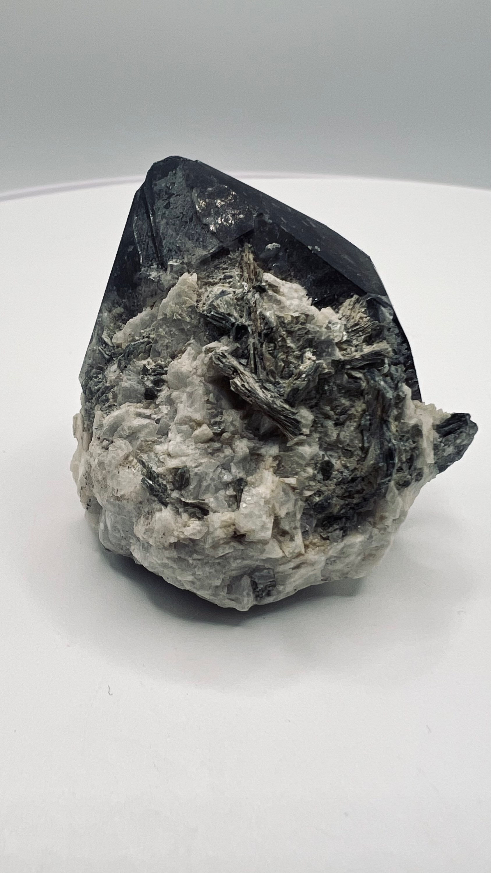 Smoky Quartz with Feldspar and Mica