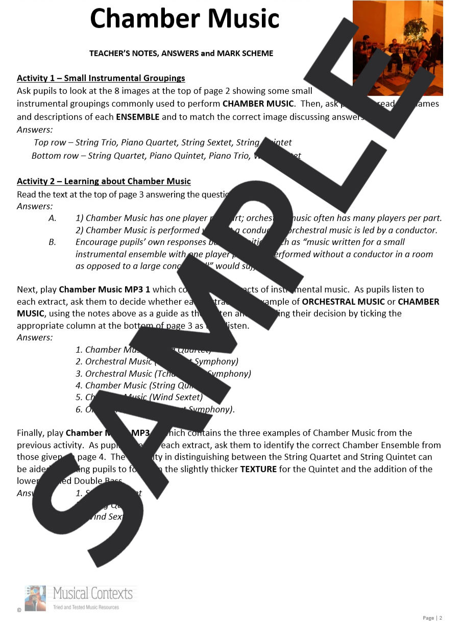 Thumbnail: Eduqas GCSE Music (9-1) AoS2 Music for Ensemble - Chamber Music Study Guide