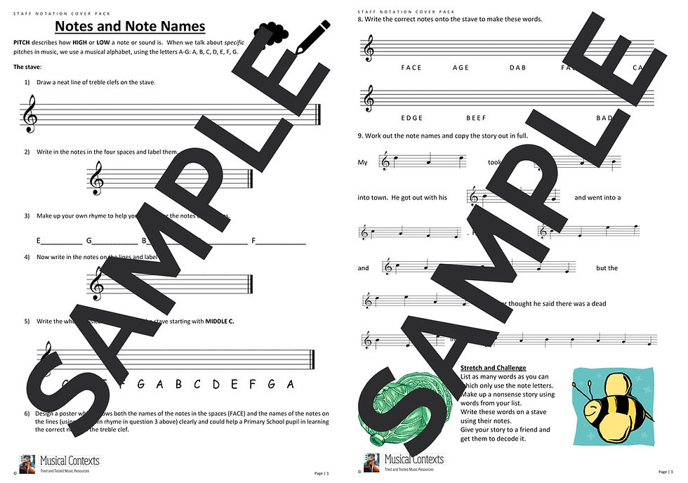 Thumbnail: Staff Notation Cover Pack