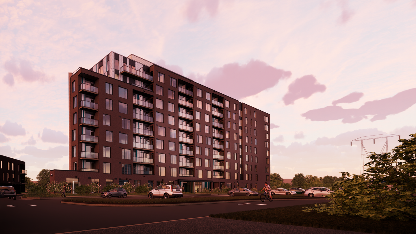 Side view of the POINT at sunset.