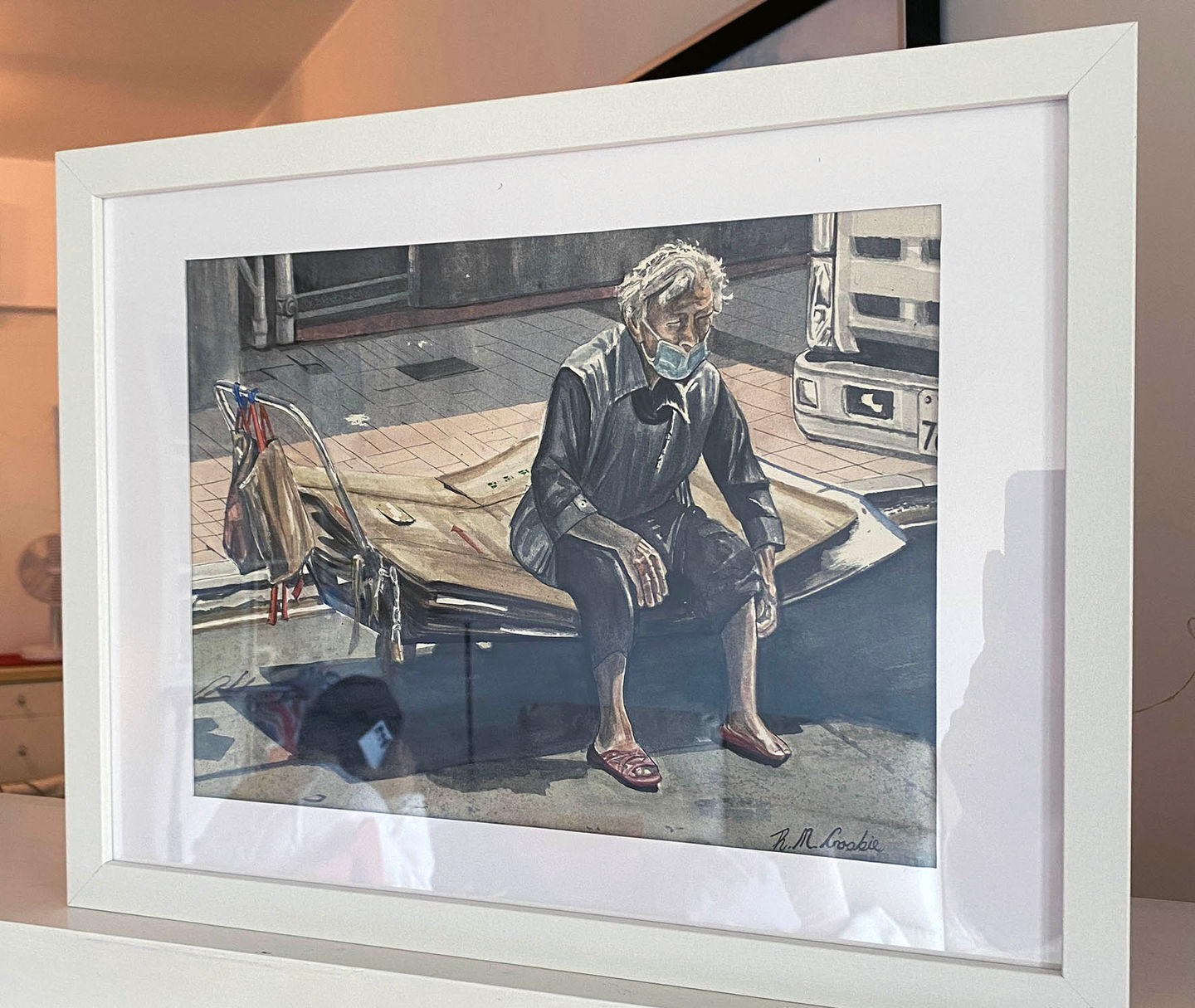 Carboard Granny in white frame1