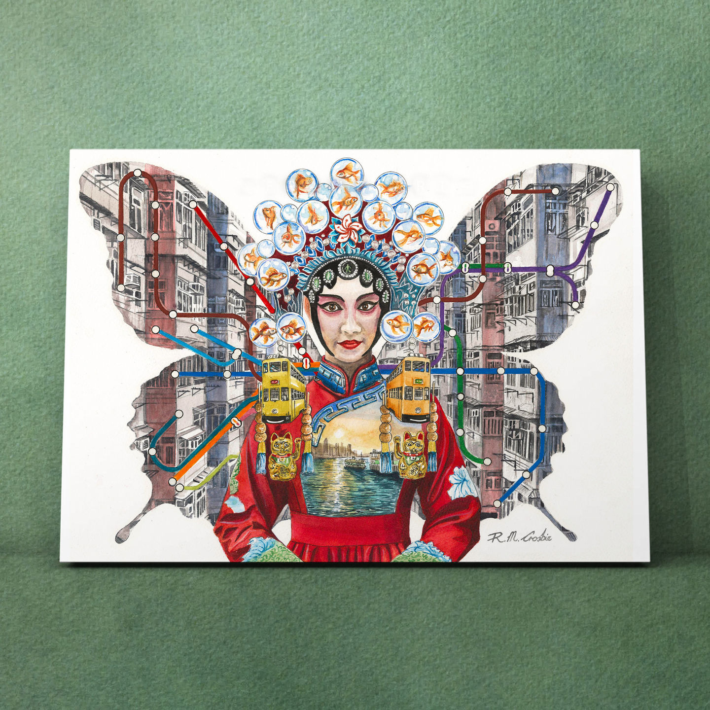 Hong Kong Butterfly as a wall canvas