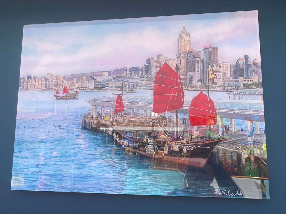 Sails and the City Acrylic panel 1