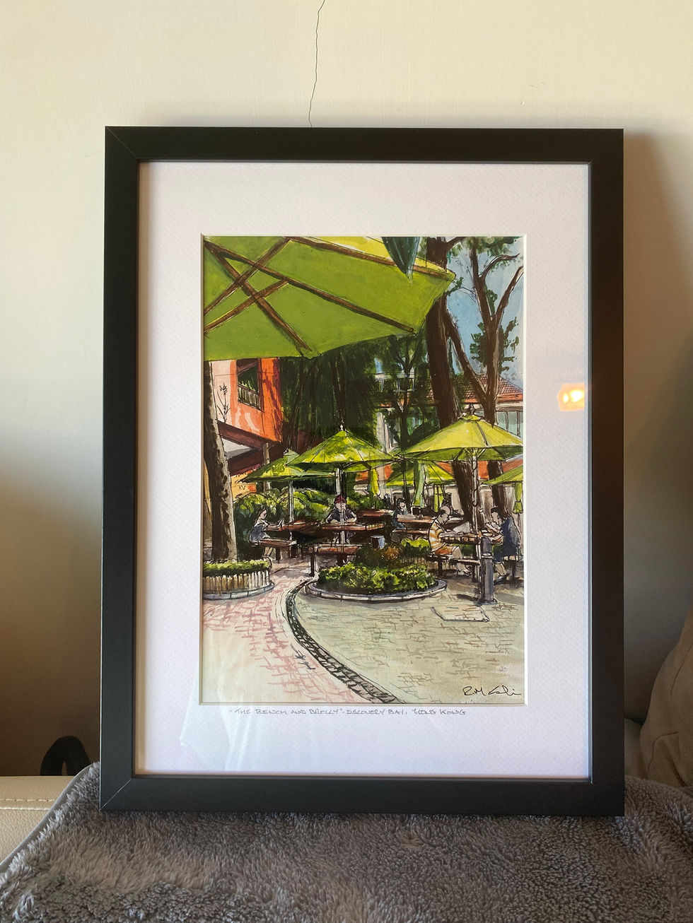 Afternoon in plaza in frame 2