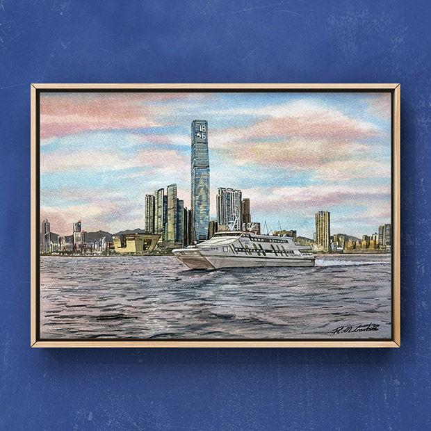 Db Ferry in wood frame