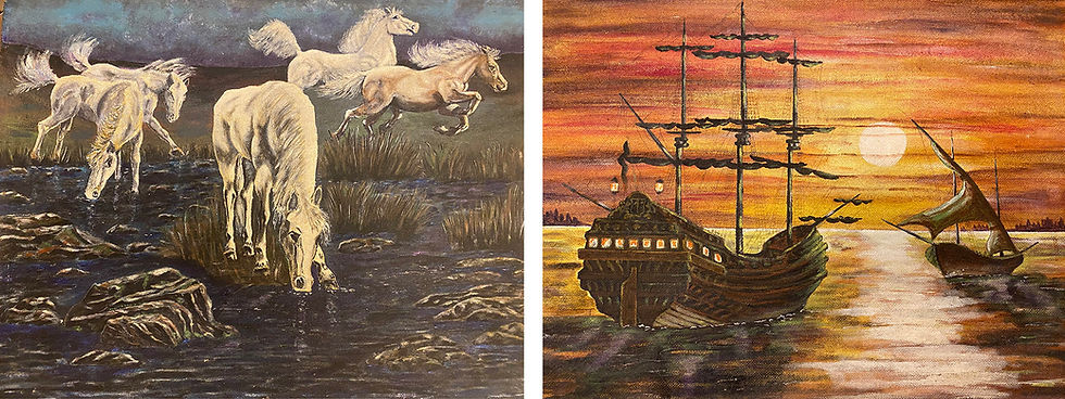 Some examples of my Grandfather's paintings.