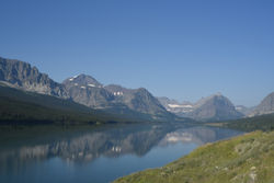 just down from many glacier