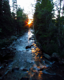 sunset and river