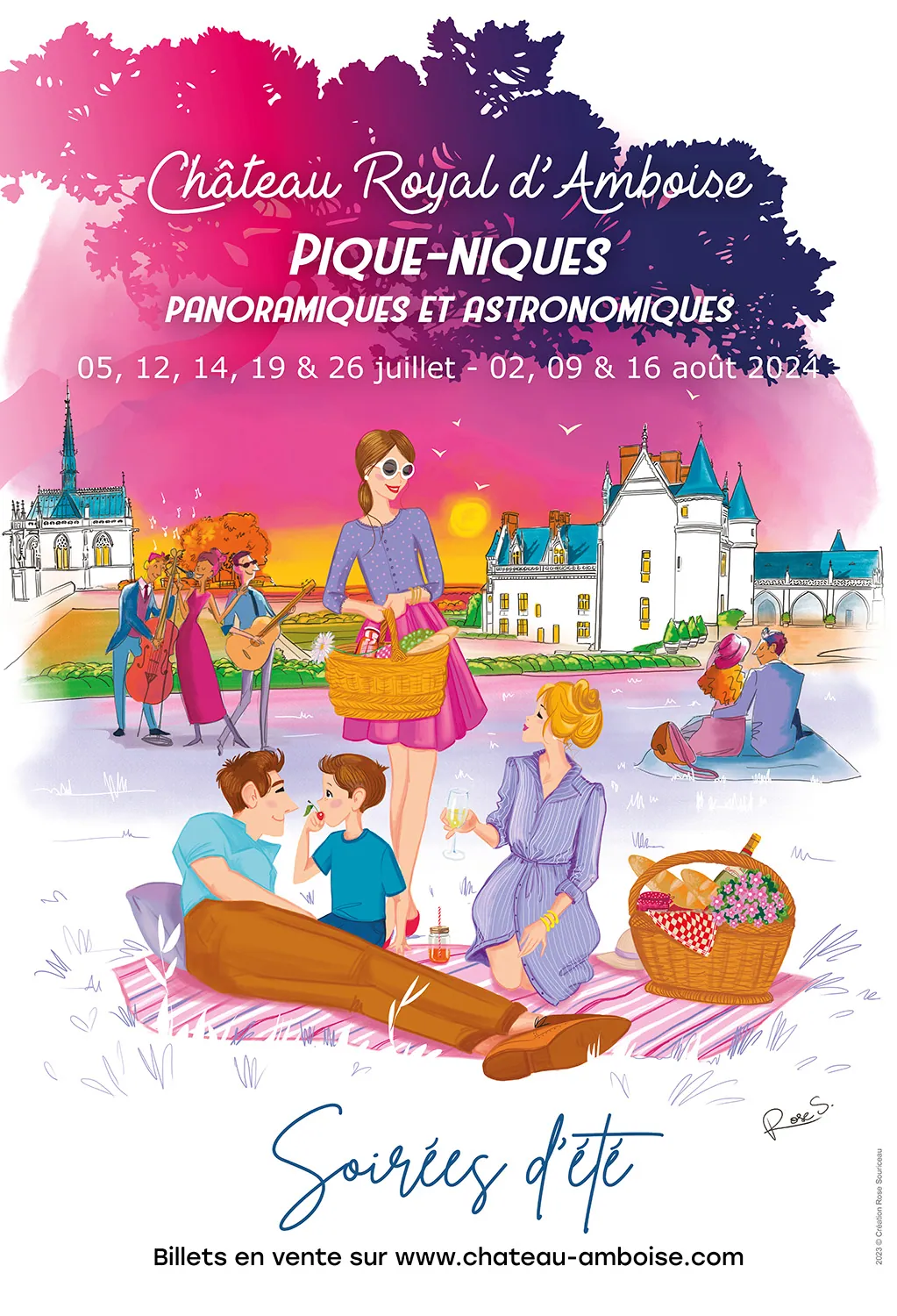 Affiche Pique-niques 2024 Château d'Amboise