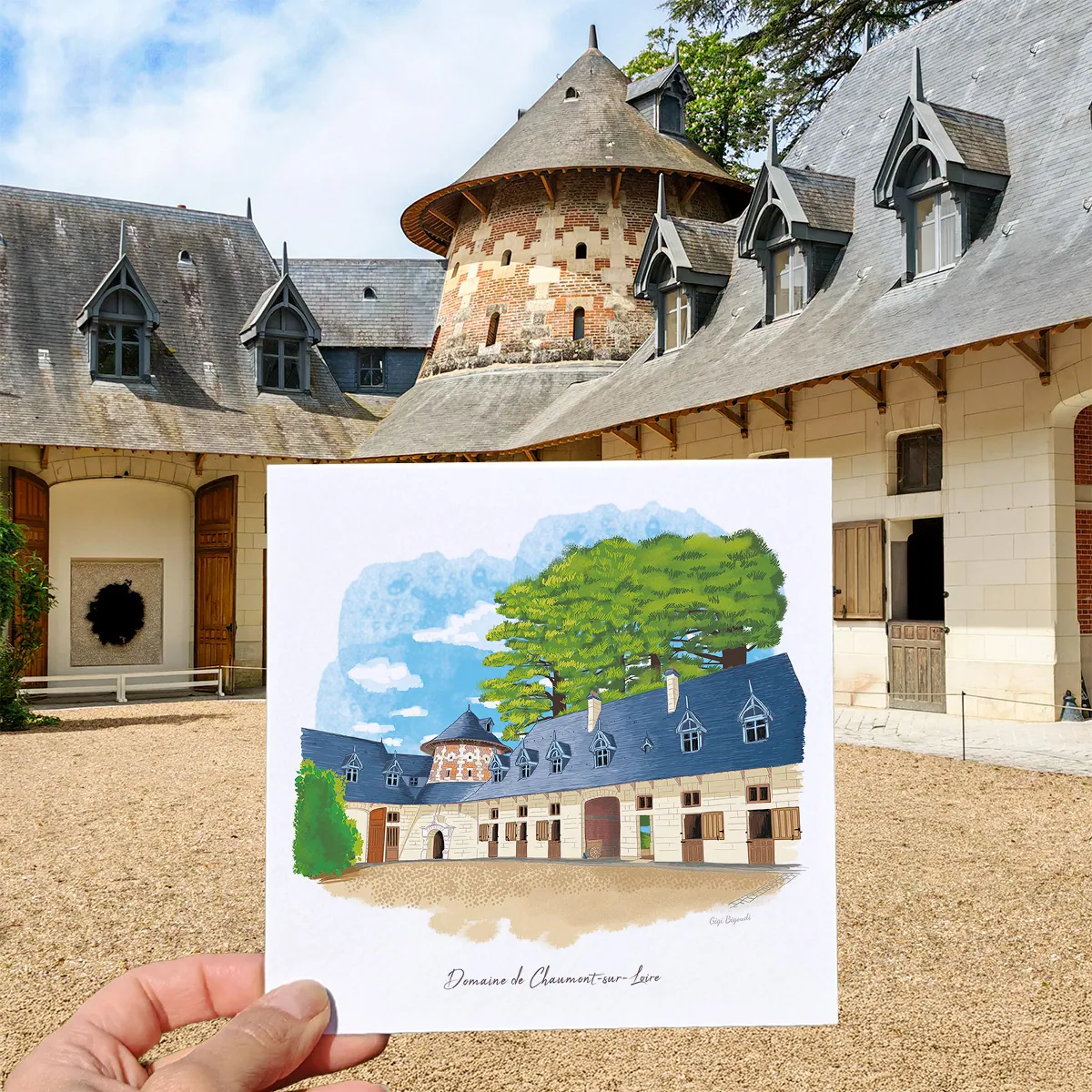 Carte Gigi Bigoudi écuries Chaumont-sur-Loire