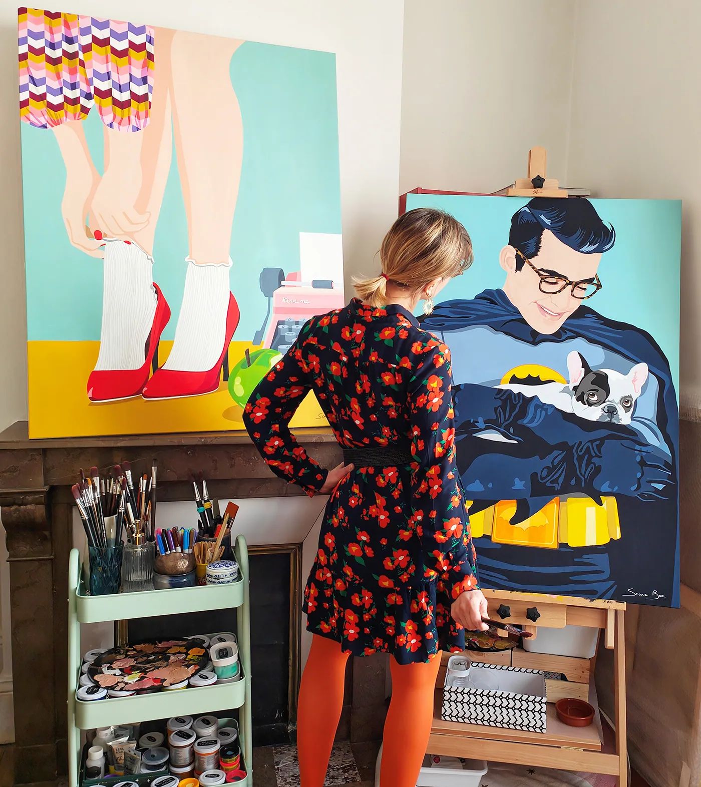 Scara Bee et peintures Suzanne & Bruce