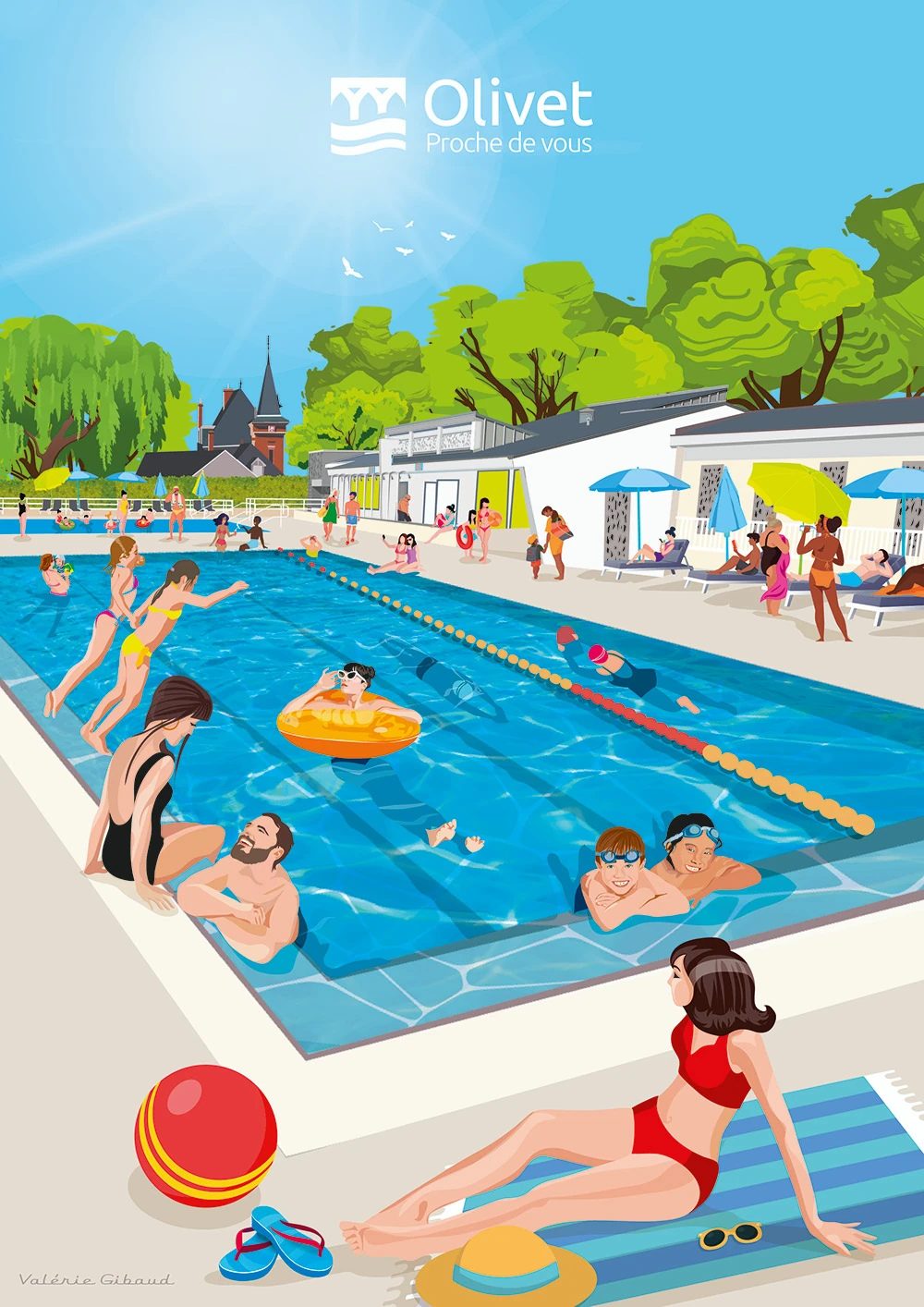 MotionKiwi affiche Olivet Piscine