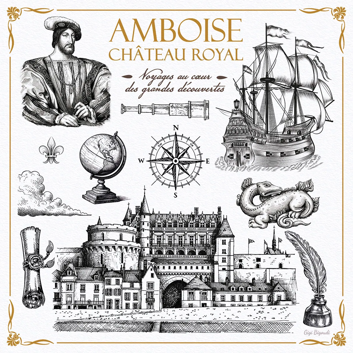 Carte d'art Gigi Bigoudi Amboise