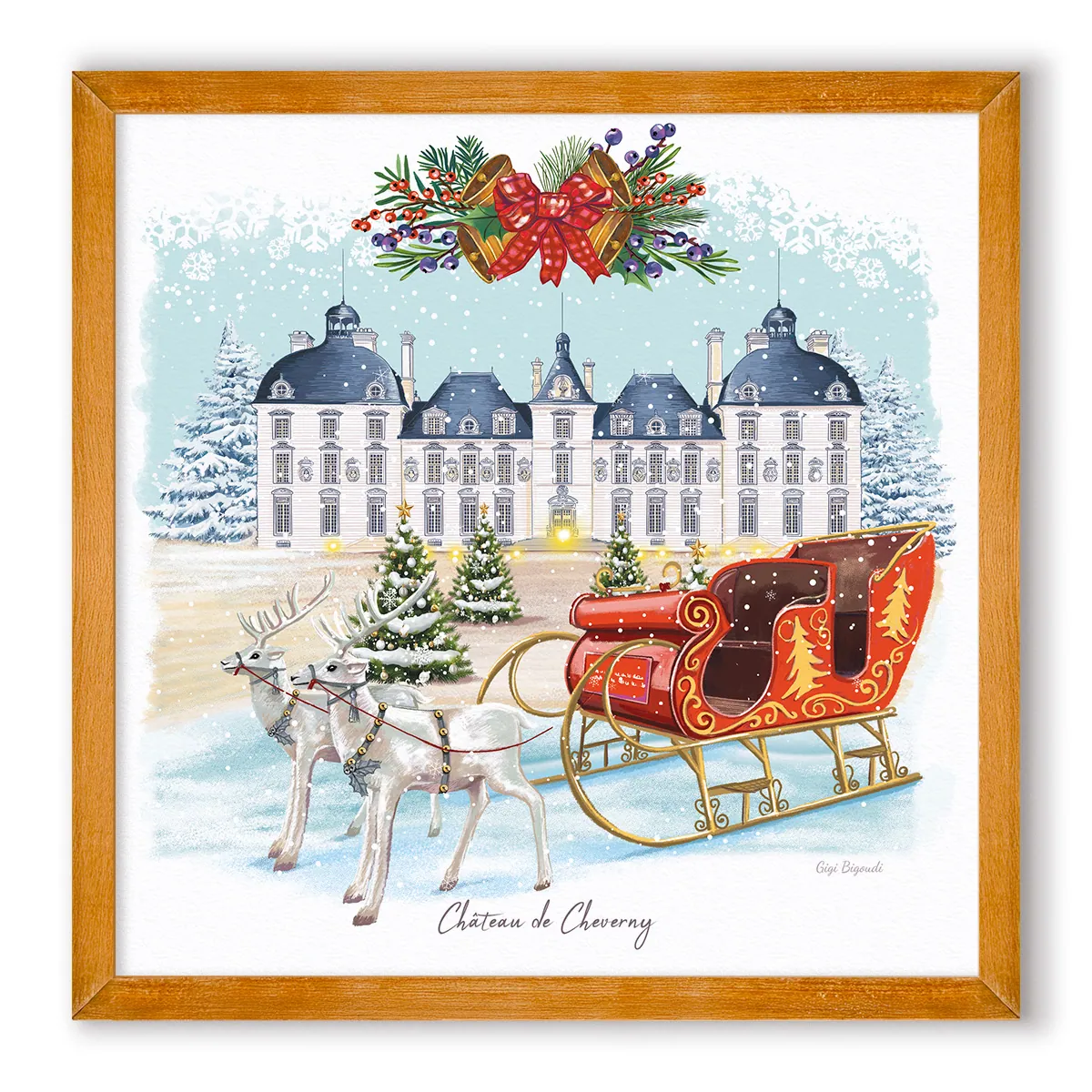 Carte d'art Gigi Bigoudi château de Cheverny