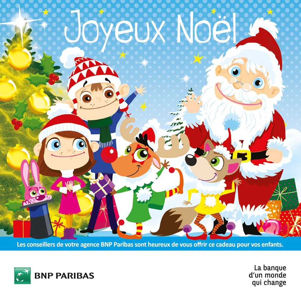 Valérie Gibaud illustratrice freelance BNP Paribas Noël