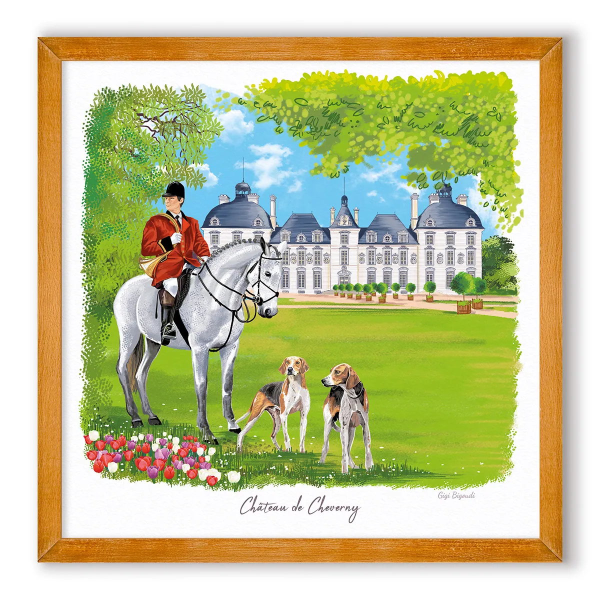 Carte d'art Gigi Bigoudi château de Cheverny