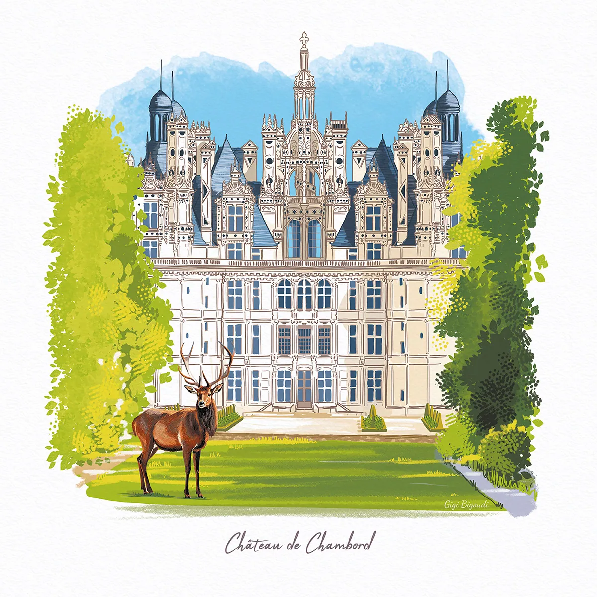 illustration Gigi Bigoudi château de Chambord