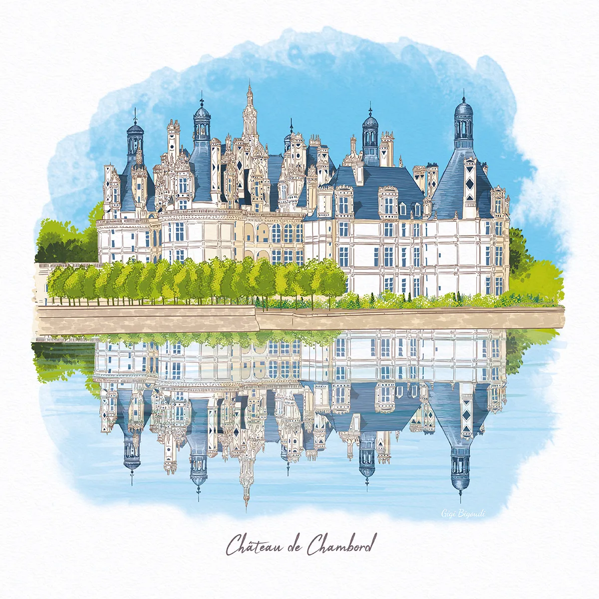 illustration Gigi Bigoudi château de Chambord