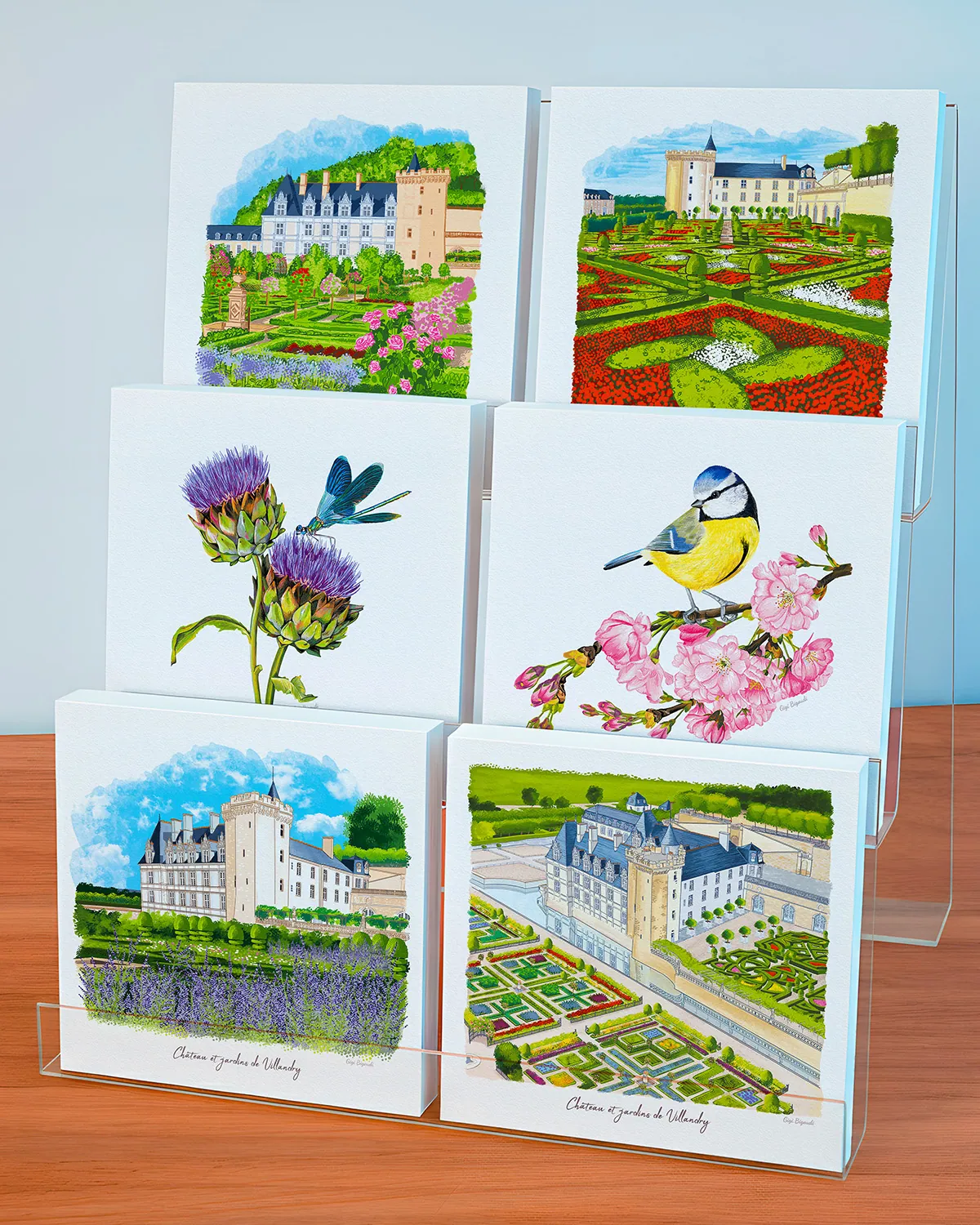 Présentoir de cartes Gigi Bigoudi du château de Villandry