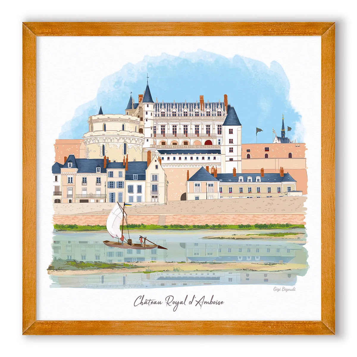Carte d'art Gigi Bigoudi château d'Amboise