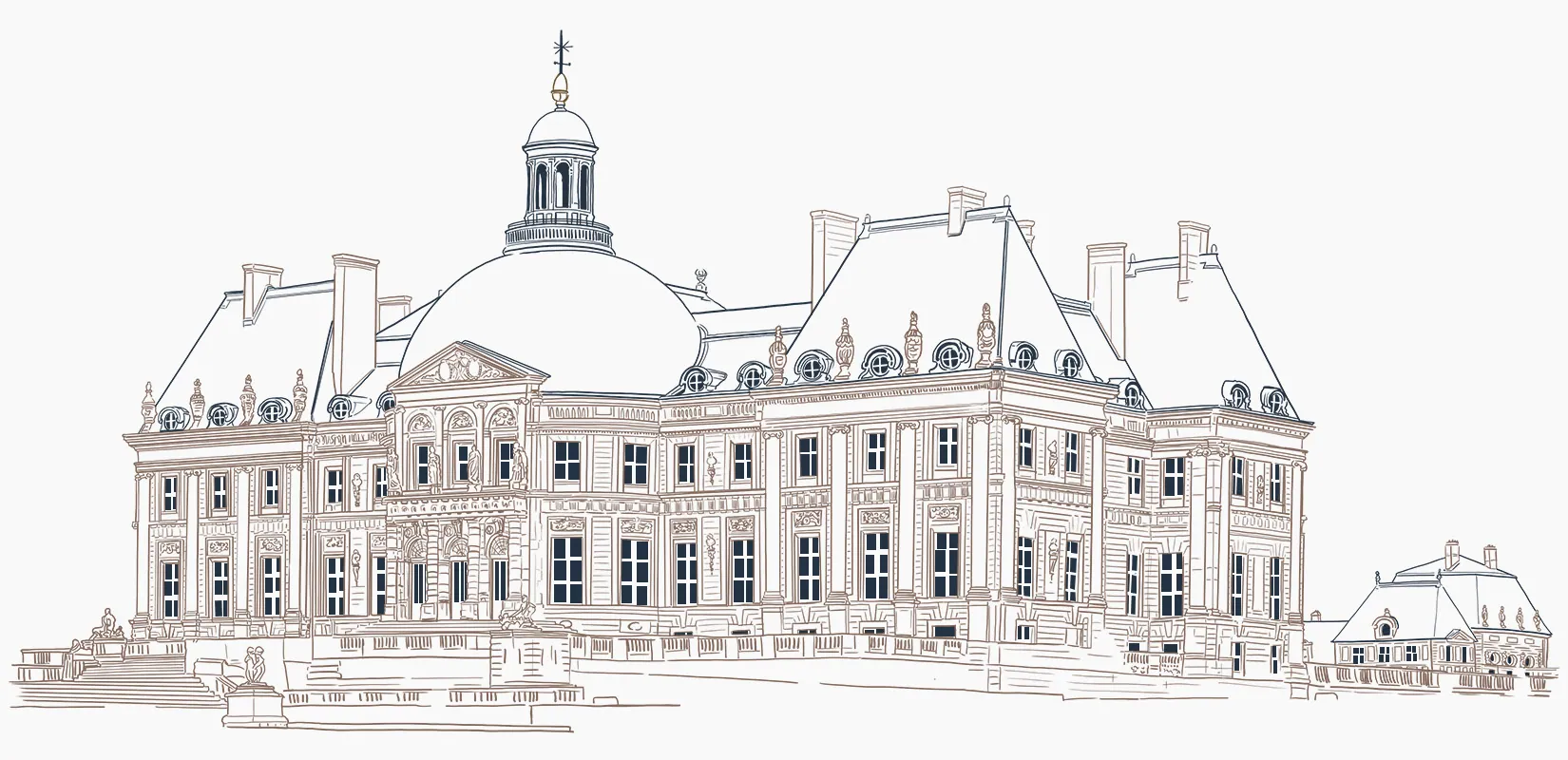 Dessin Vaux-le-Vicomte par Gigi Bigoudi