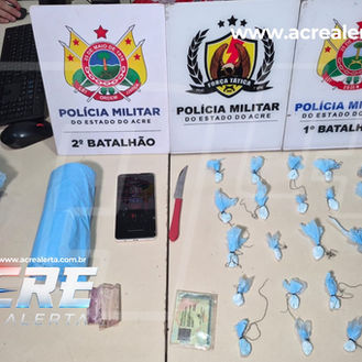 Força Tática prende homem suspeito de tráfico de drogas em estabelecimento de sucata em Rio Branco