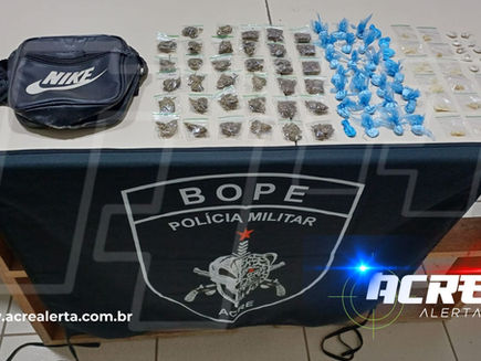 Ação da BOPE prende suspeito por tráfico de drogas no Ayrton Senna, em Rio Branco