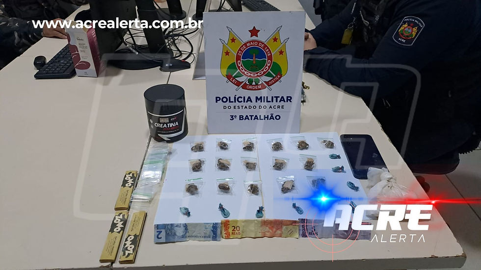 Força Tática prende homem por tráfico de drogas no bairro Panorama, em Rio Branco