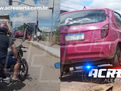 CARRO FICA PRESO EM PONTE DE BRASILÉIA: Colisão entre carreta e Carro causa congestionamento na Ponte Metálica, no Alto Acre