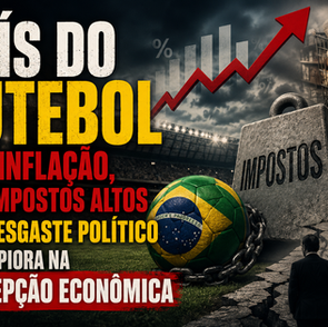 País do futebol e da inflação, dos impostos e juros altos e do desgaste político com a piora na percepção econômica