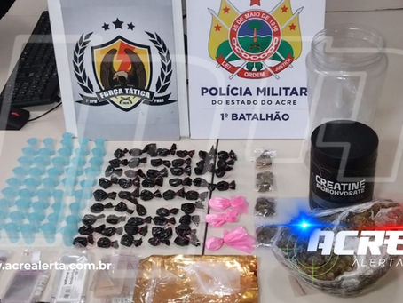 Força Tática prende homem por tráfico de drogas no bairro Nova Esperança