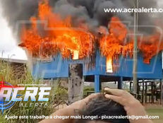Incêndio destrói casa de madeira na zona rural de Guajará, no Amazonas